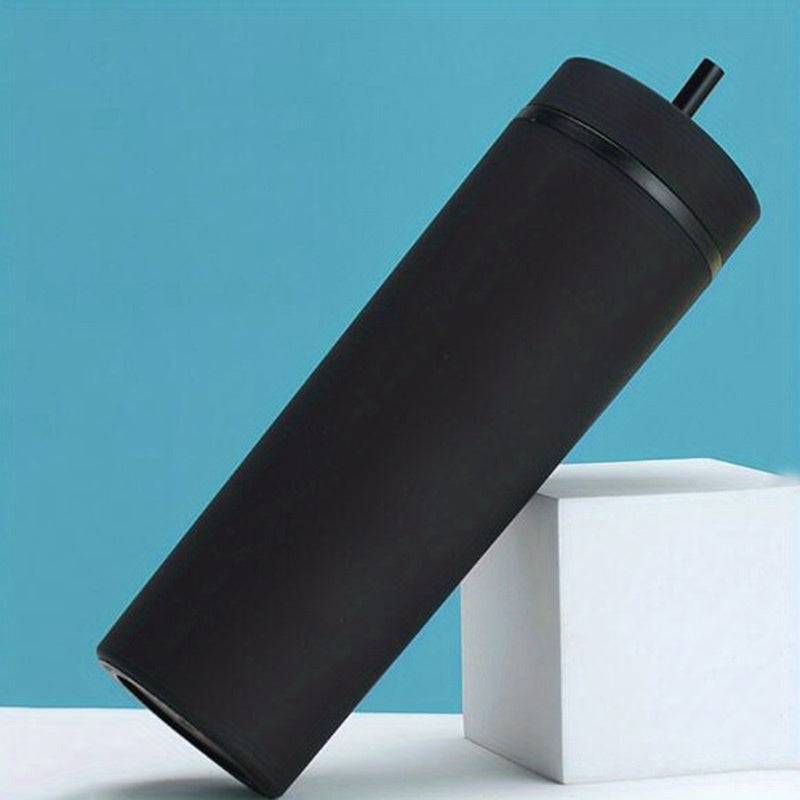 Große Kapazität Wasserflasche - Dünnes Design - Doppelstöckiger Kunststoff - Acryl - Für unterwegs - 23cm x 7cm