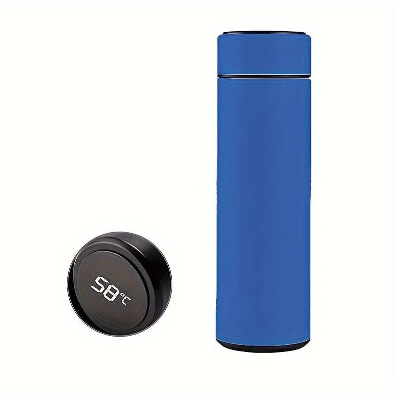 LED-Wasserflasche - doppelwandig, vakuumisoliert, kalt-warm, auslaufsicher (12H)