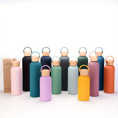 Tragbare Edelstahl-Wasserflasche 500ml - Auslaufsicher, griffbereit, perfekt für Outdoor-Sport und Reisen.