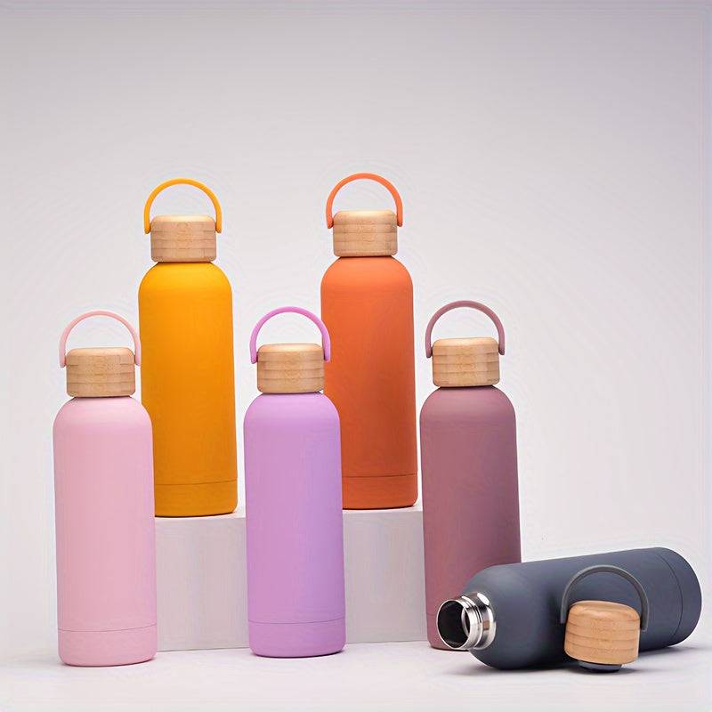Tragbare Edelstahl-Wasserflasche 500ml - Auslaufsicher, griffbereit, perfekt für Outdoor-Sport und Reisen.