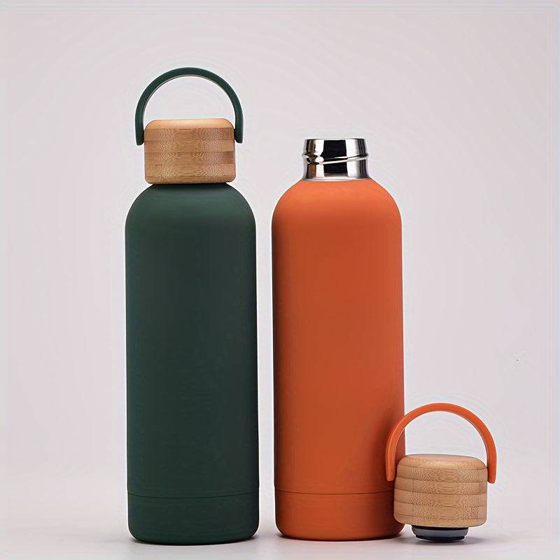 Tragbare Edelstahl-Wasserflasche 500ml - Auslaufsicher, griffbereit, perfekt für Outdoor-Sport und Reisen.