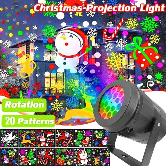 Weihnachtslicht-Projektor mit 20 Mustern, LED-Hochauflösung und atmosphärischem Laser.
