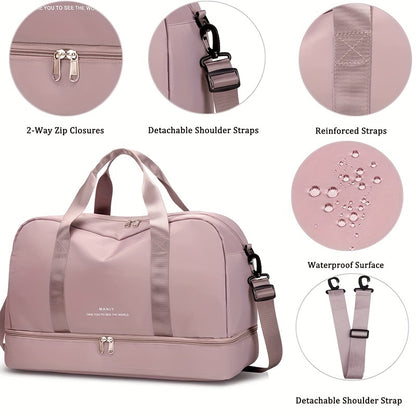 Tragbare Reisetasche Mit Separatem Fach Für Trockene Und Nasse Kleidung